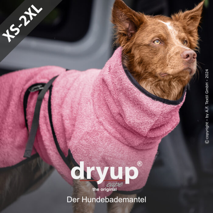 hondenbadjas Dryup zacht roze