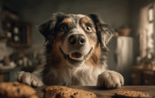 hond met koekje overgewicht