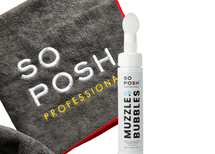 Muzzle Buuble en microvezel handdoek